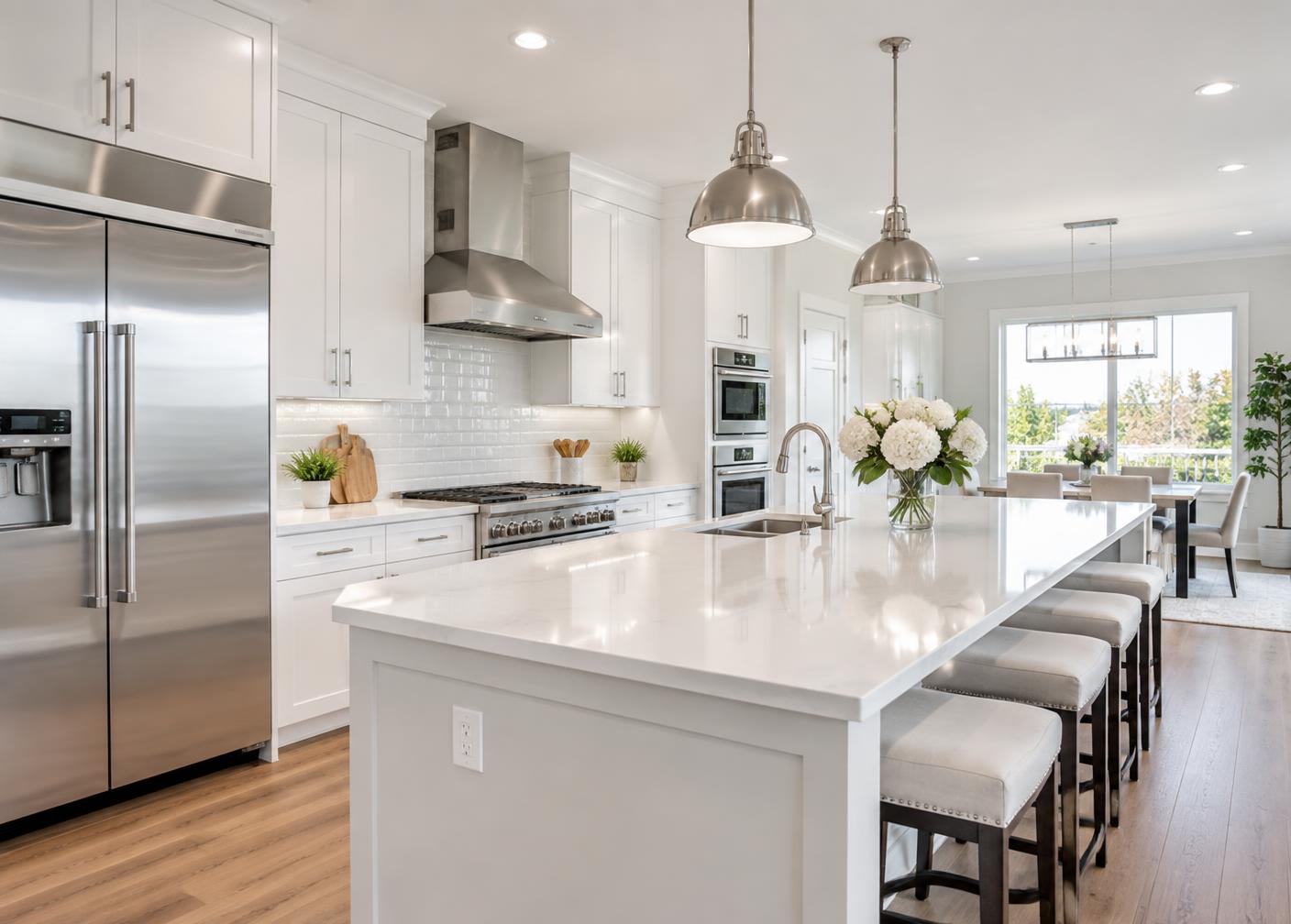 Deep cleaned kitchen in a Towson, Maryland home